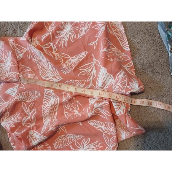 NWT Vilkoketa Front Knot Floral Women's Romper Tie & Elastic Back Pink White - Picture 6 of 8